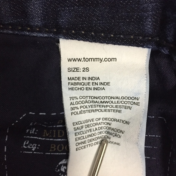 Tommy Hilfiger Boyfriend Jeans Womens 2S 30W 28L Mid Rise Easy Fit Bootcut - Picture 8 of 12